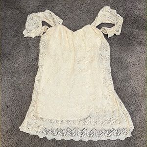 Lace cream dress size large